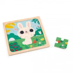 Janod Games & Puzzles>9 Piece Wooden Puzzle