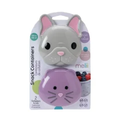 Melii Baby On-The-Go Feeding>Animal Snack Containers - 2 Pack