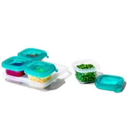 Oxo Tot Food Prep & Storage>Baby Blocks Silicone Freezer Storage Containers