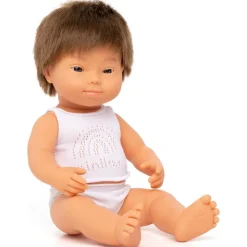 Miniland Dolls>Baby Doll Caucasian Boy with Down Syndrome - 15"