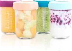 Babymoov On-The-Go Feeding>Babybols Glass Food Storage Containers