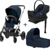 Cybex Full Size Strollers|Stroller Accessories>Balios S Lux 2 Ocean Blue Bundle