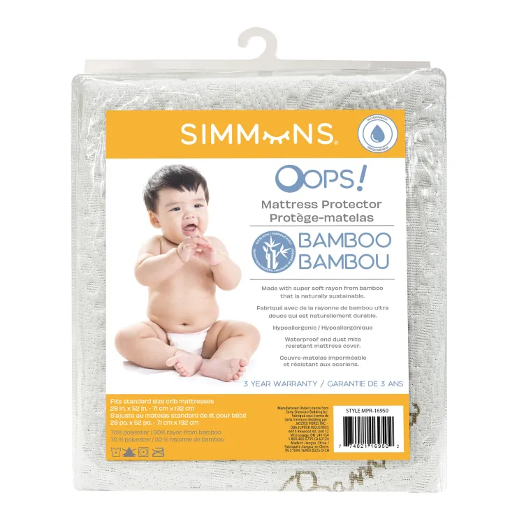 Simmons Mattresses|Mattresses>Bamboo Crib Mattress Protector