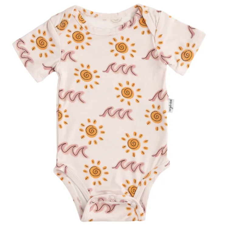 Pip + Phee Onesies>Bamboo Short Sleeve Bodysuits - Prints