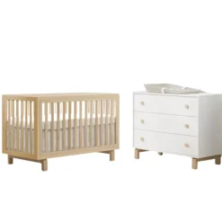 Tulip Juvenile Cribs|Dressers>Bjorn Convertible Crib and 3-Drawer Dresser Combo