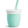 Munchkin Tableware>C'est Silicone 4 oz Training Cup with Staw - Mint