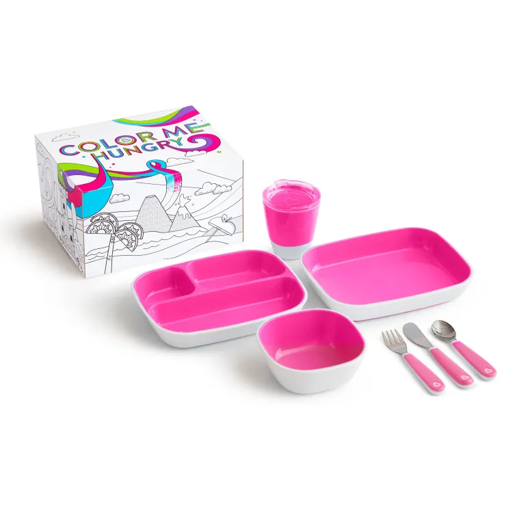 Munchkin Tableware>Colour Me Hungry Toddler Dining Sets