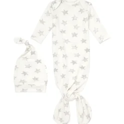 Aden & Anais Sleepers>Comfort Knit Gown + Hat Set
