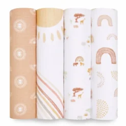 Aden & Anais Swaddles>Cotton Muslin Swaddles - 4 Pack