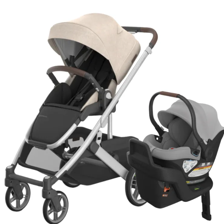 UPPAbaby Full Size Strollers|Travel Systems>Cruz V3 Stroller + Aria Infant Car Seat Travel System