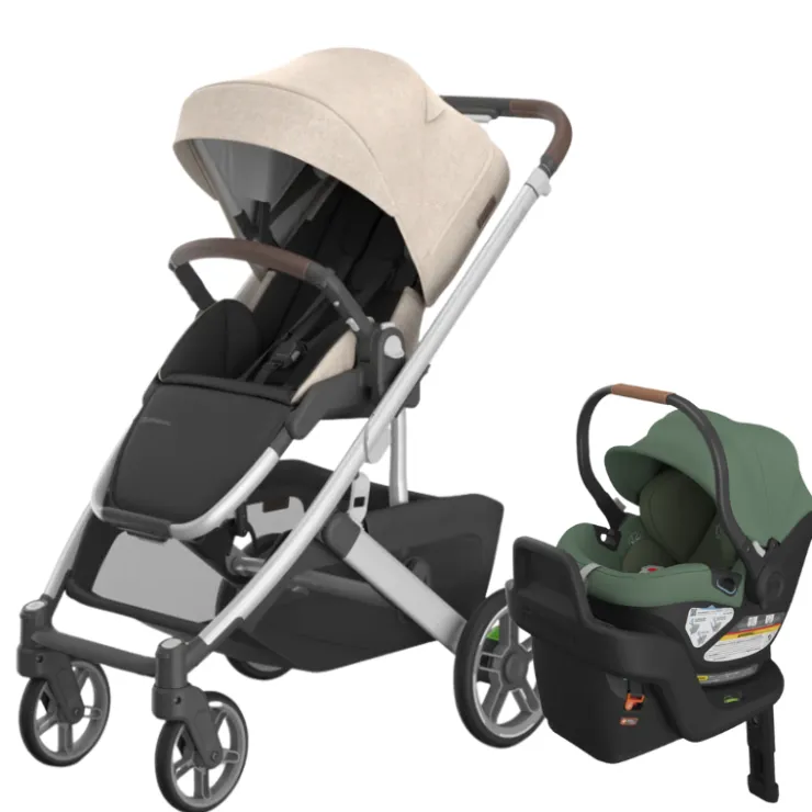 UPPAbaby Full Size Strollers|Travel Systems>Cruz V3 Stroller + Aria Infant Car Seat Travel System