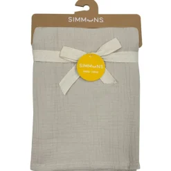Simmons Swaddles|Bedding>Deluxe 4-Ply Muslin Blanket