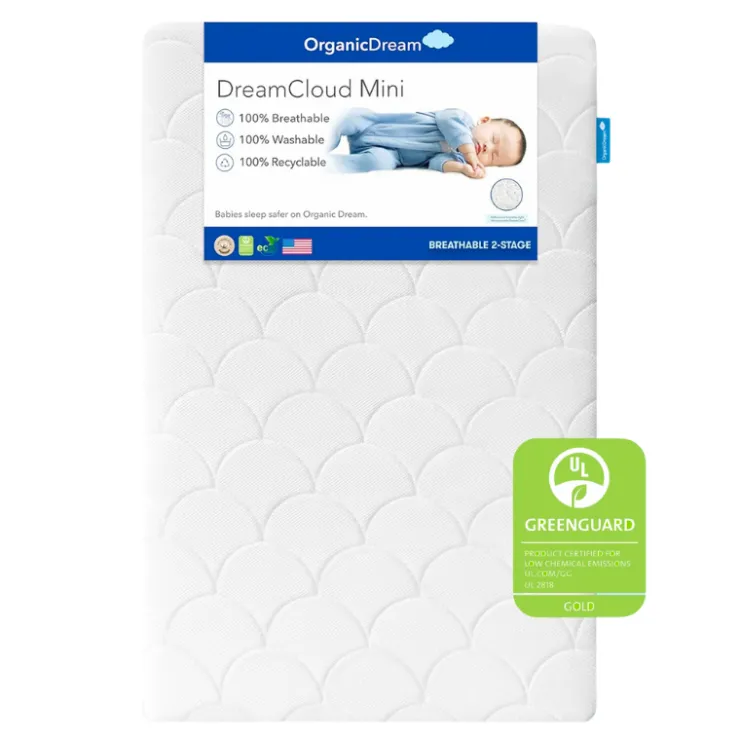 Organic Dream Mattresses|Mattresses>DreamCloud Mini 2-Stage Crib Mattress