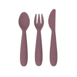 ezpz Tableware>Happy Utensils - Mauve