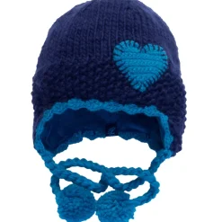 CaliKids Hats>Heart Ski Hat - Navy