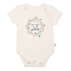 Finn and Emma Onesies>Holiday Graphic Short Sleeve Bodysuit