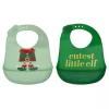 Pearhead Bibs & Burp Cloths>Holiday Silicone Bib Set - Cutest Little Elf