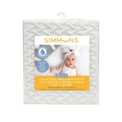 Simmons Bedding>2-in-1 Crib Mattress Sheet and Protector