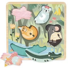Vilac Games & Puzzles>Jungle Touch and Feel Puzzle