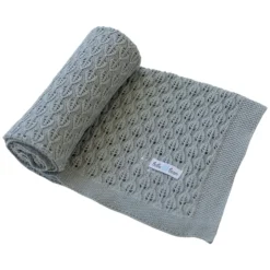 Beba Bean Bedding>Knit Leaf Baby Blanket