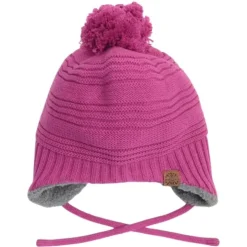 CaliKids Hats>Knitted Pom Pom Hat