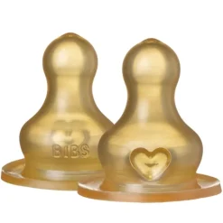 BIBS Bottle Feeding>Latex Nipple - 2 Pack