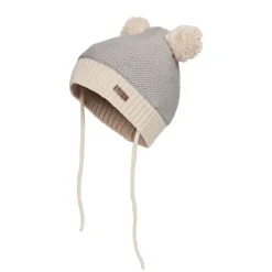 Kombi Hats>Minnie Double Pom Pom Knit Infant Toque