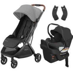 UPPAbaby Lightweight & Travel Strollers|Infant Car Seats>Minu V3 Stroller + Aria Infant Car Seat + Car Seat Adapters Travel System