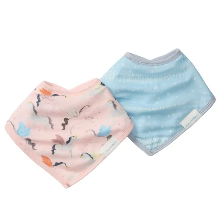 LouLou Lollipop Bibs & Burp Cloths>Muslin Bandana Bib Set - 2 Pack