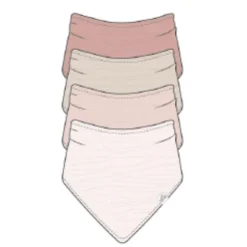 Just Born Bibs & Burp Cloths>Muslin Bandana Bibs - 4 Pack