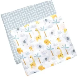 Stephen Joseph Swaddles>Muslin Blanket - Set of 2