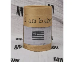 I Am Baby Swaddles>Muslin Swaddle - American Black/Grey