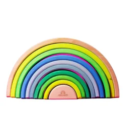 Grimm's Building Toys>Neon Stacking Rainbows - 10 Piece