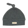 Juddlies Hats>Newborn Cap - Charcoal Grey Fleck