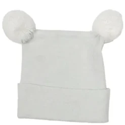 Kidcentral Essentials Hats>Newborn Knitted Double PomPom Hat