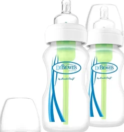Dr Brown's Bottle Feeding>Options 9oz Glass Wide-Neck Bottle - 2 Pack