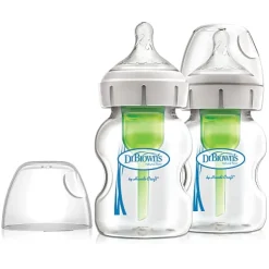 Dr Brown's Bottle Feeding>Options+ 5oz Glass Wide-Neck Bottle - 2 Pack