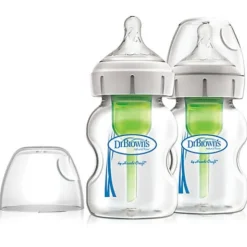Dr Brown's Bottle Feeding>Options 5oz Wide-Neck Bottle - 2 Pack