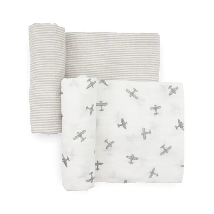 Little Unicorn Swaddles>Organic Cotton Muslin Swaddle Blanket - 2 Pack