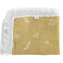 Must Be Baby Swaddles>Organic Muslin Swaddle Blanket