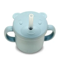 RaZbaby Tableware>Oso-Cup Silicone Cup + Straw