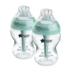 tommee tippee Bottle Feeding>9oz Advanced Anti-Colic Baby Bottle with Slow Flow Breast-Like Nipple-2 Pack