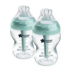 tommee tippee Bottle Feeding>9oz Advanced Anti-Colic Baby Bottle with Slow Flow Breast-Like Nipple-2 Pack