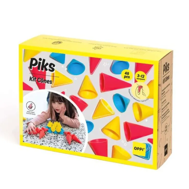 Oppi Building Toys>Piks Cones Kit - 48 Pieces