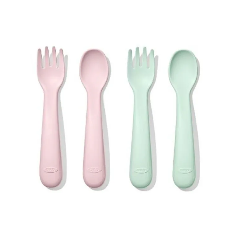 Oxo Tot Tableware>Plastic Fork & Spoon Set