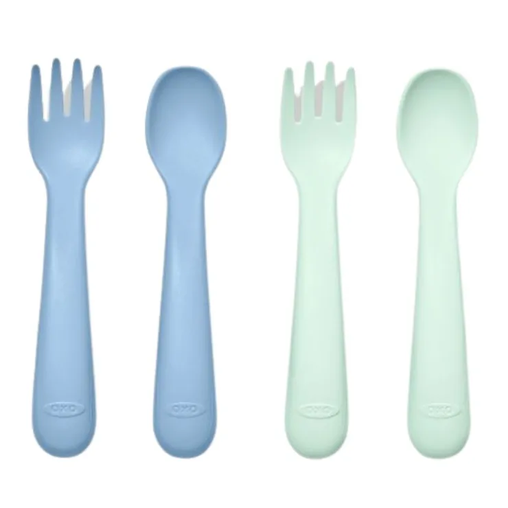 Oxo Tot Tableware>Plastic Fork & Spoon Set