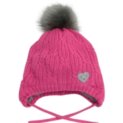 CaliKids Hats>Pom Pom Heart Hat