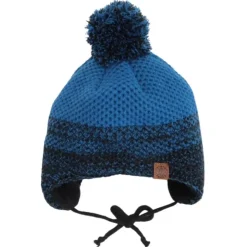 CaliKids Hats>Pom Pom Two Tone Winter Hat