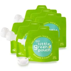 Little Green Pouch Food & Snacks>Reusable 3.4oz Food Pouch - 6 pack