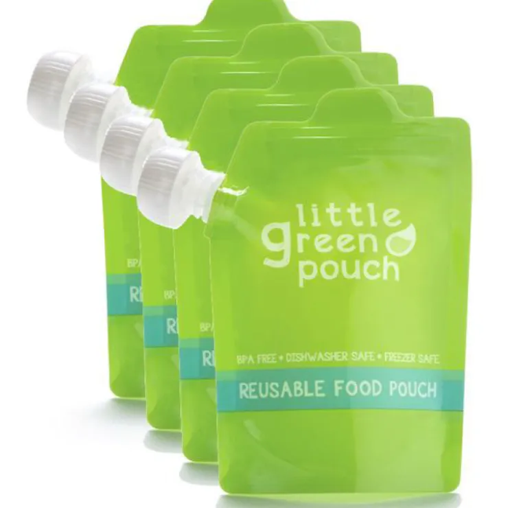 Little Green Pouch Food & Snacks>Reusable 7oz Food Pouch - 4 pack
